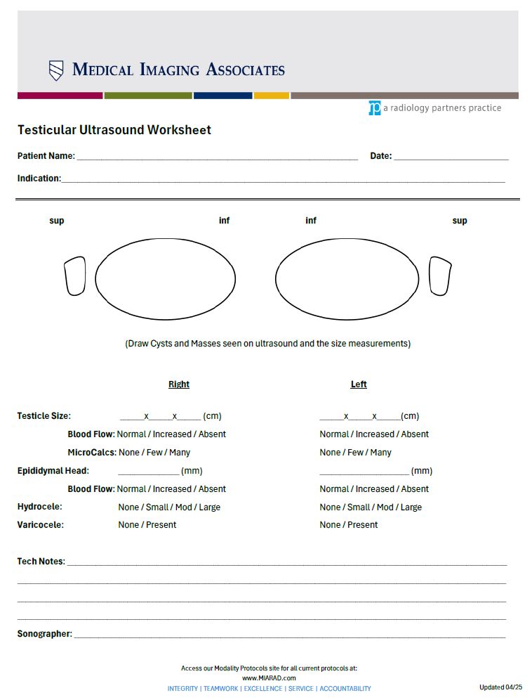 Testicular Ultrasound